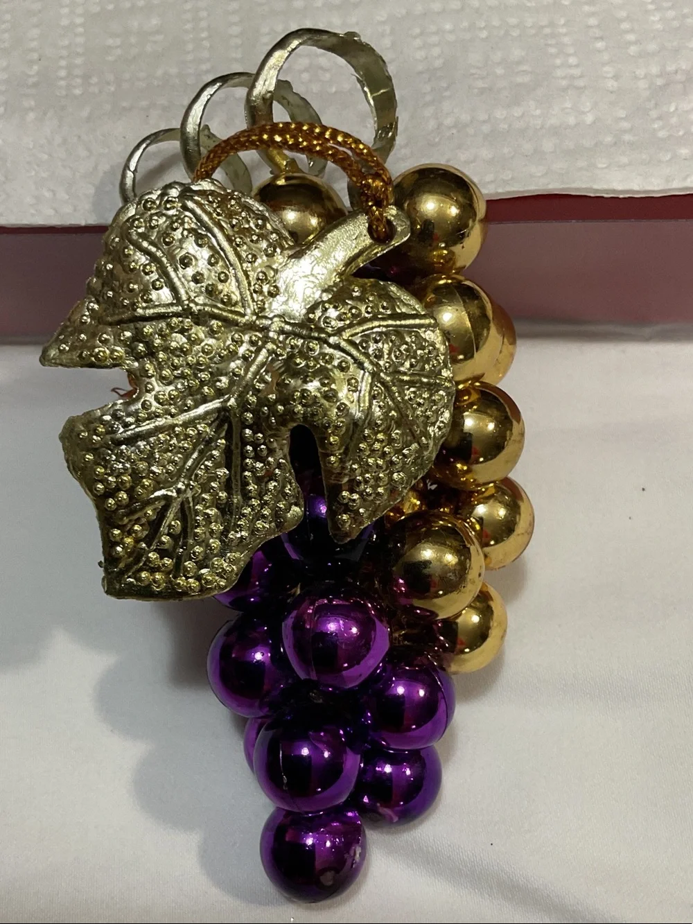 Vintage gold and purple ornament
